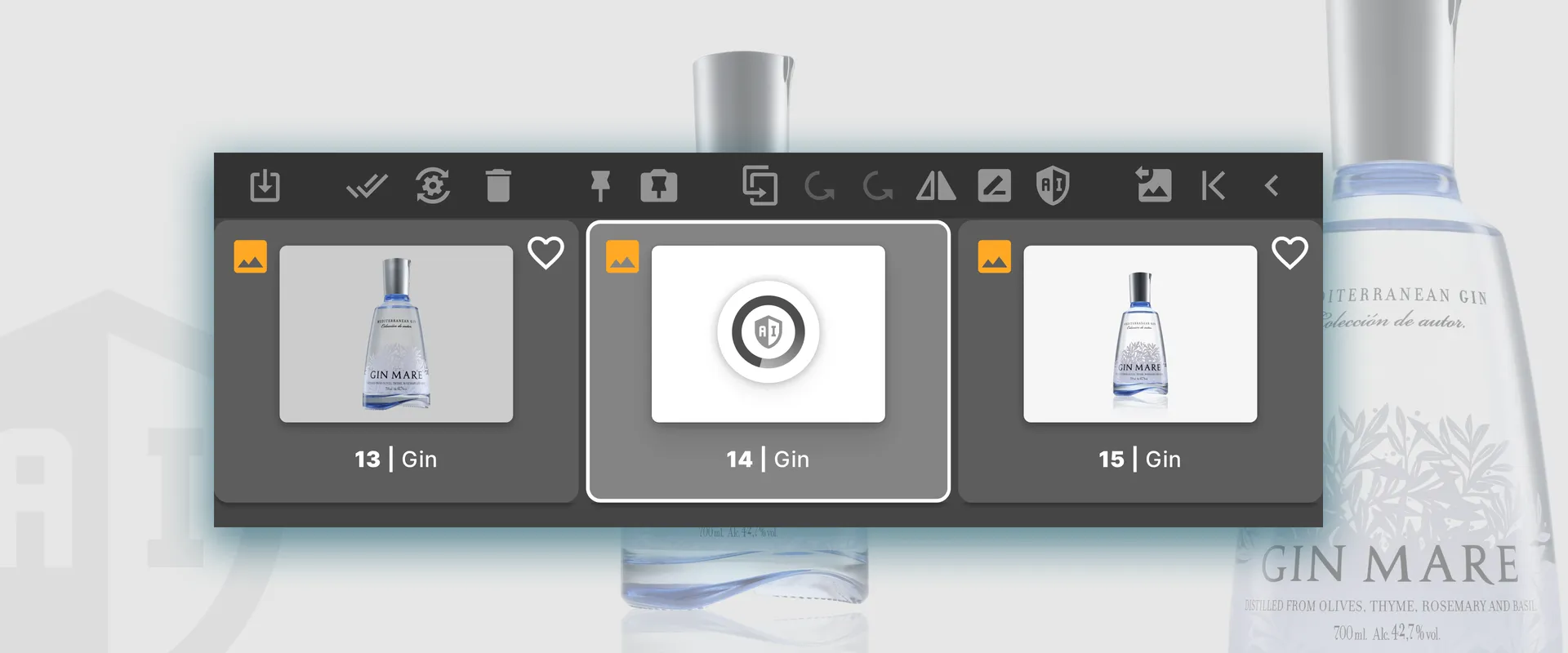 Orbitvus AI Masking fjerner automatisk baggrunden fra et produktbillede
