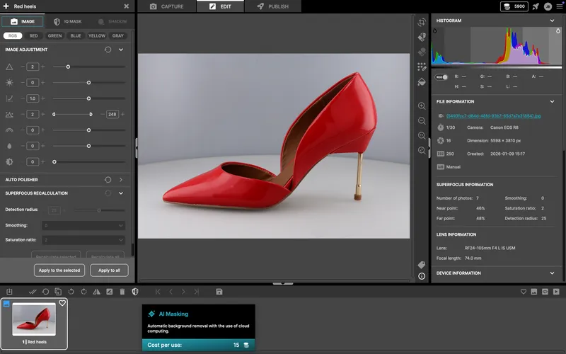 Klik på AI Masking-værktøjet