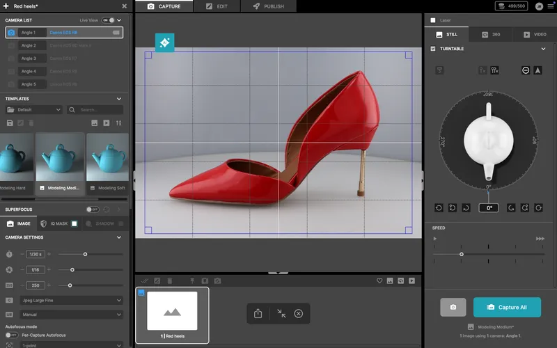 Fotografér produktet uden IQ Mask