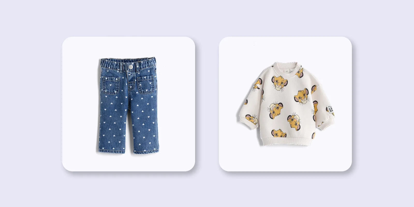 Eksempel på packshot flat lay