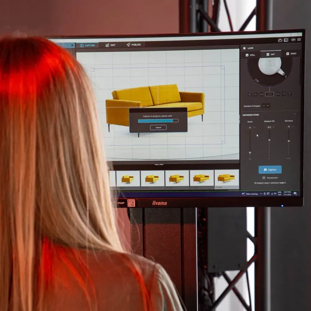 Software til redigering af produktbilleder til 360-møbelfotografering